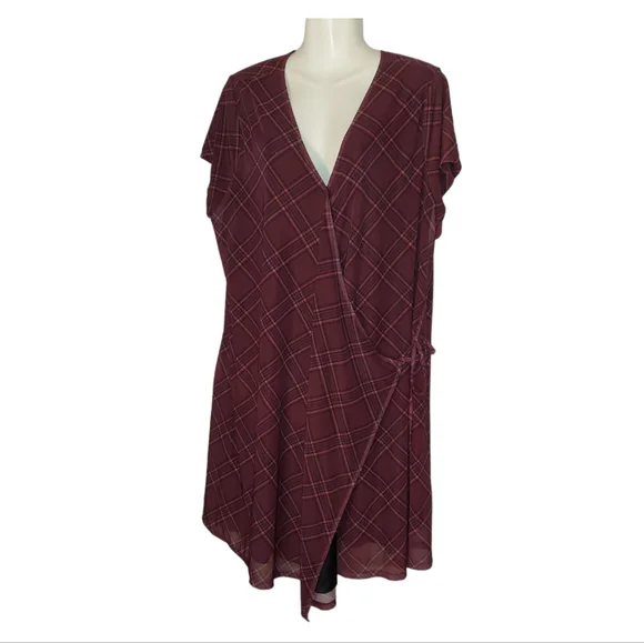 strapless open back dress Gretchen Scott Twist and Shout Dress in Middleton Plaid Red X-Small